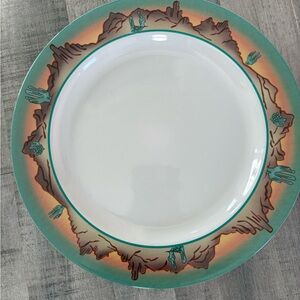 Meiwa Vintage Southwest Cactus 10 1/2 inch Dinner Plate